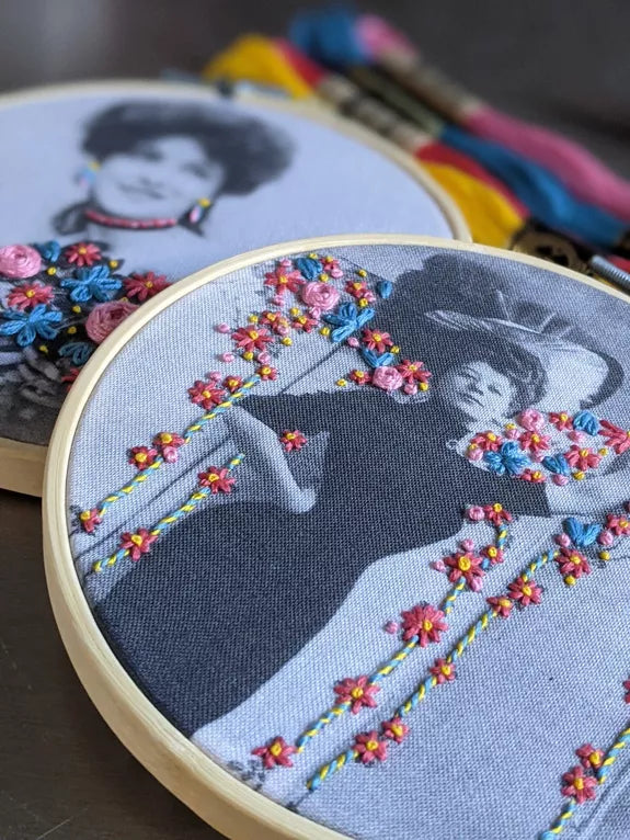 Kit de broderie moderne - La femme au paravent