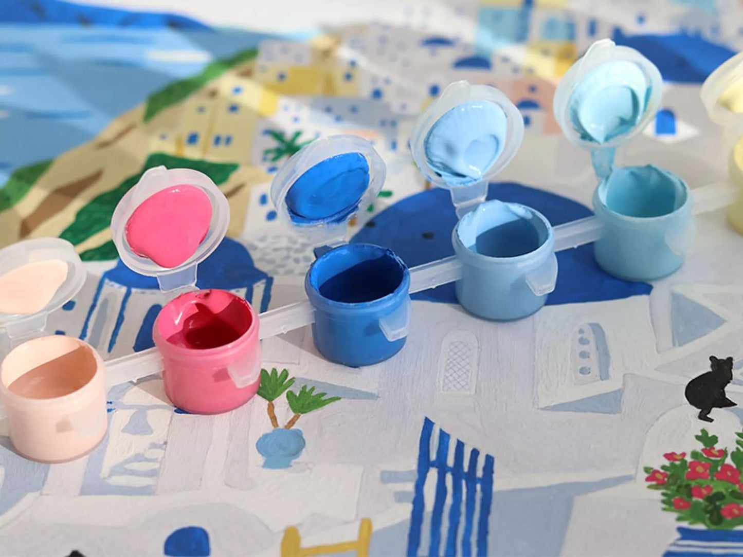 Kit de peinture au numéro - Santorini par Maja Tomljanovic