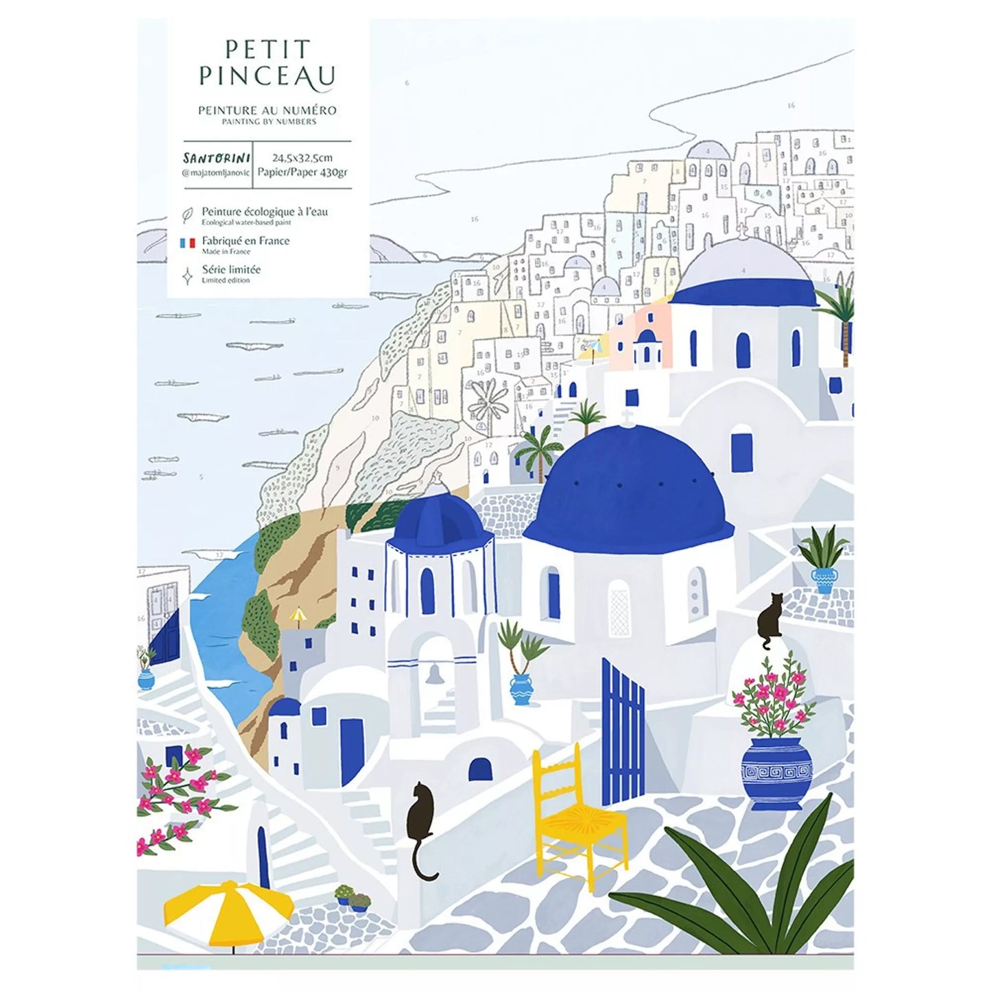 Kit de peinture au numéro - Santorini par Maja Tomljanovic