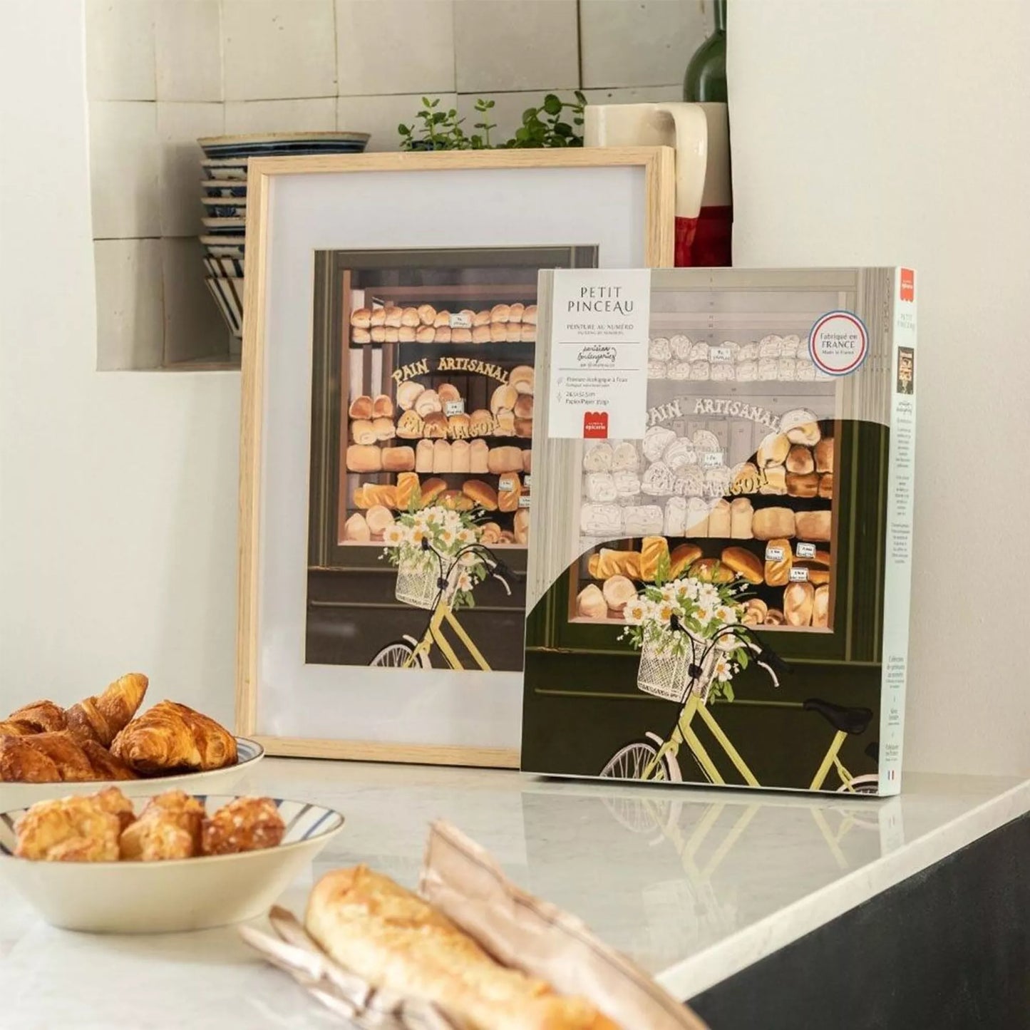 Coffret peinture au numéro - Boulangeries Parisiennes par Ananya Bhandari - Petit Pinceau