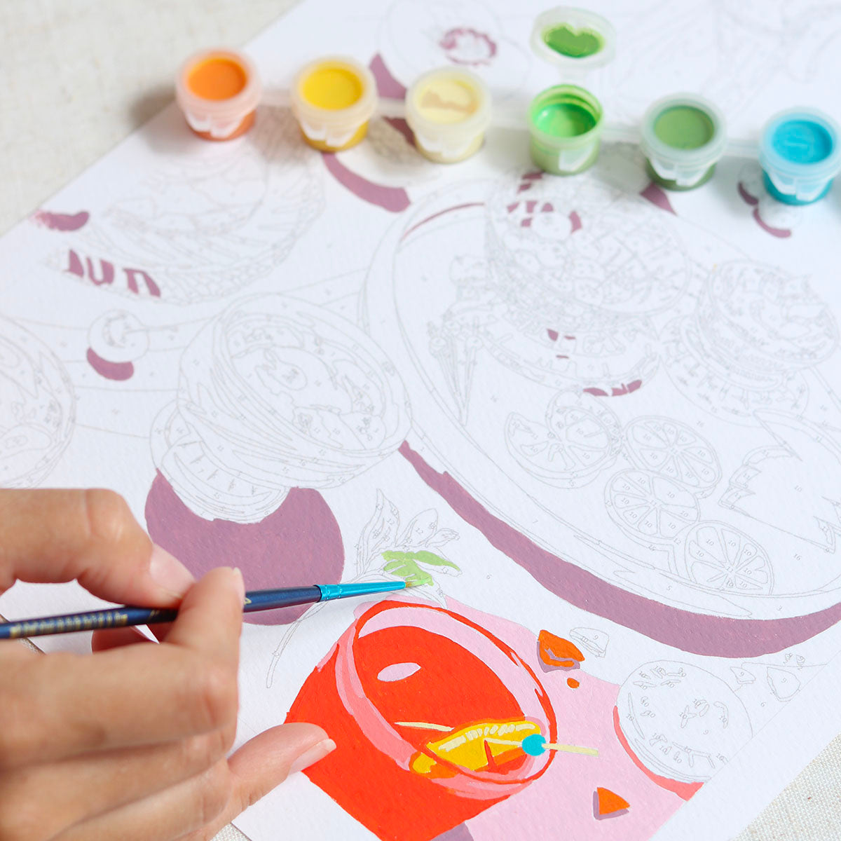 Coffret peinture au numéro - Summer Dreams par Sun Lee - Petit Pinceau