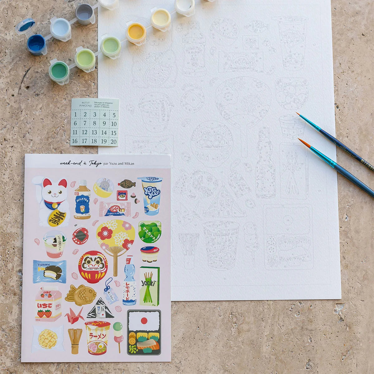Kit de peinture au numéro - Week-end à Tokyo par Petit Pinceau