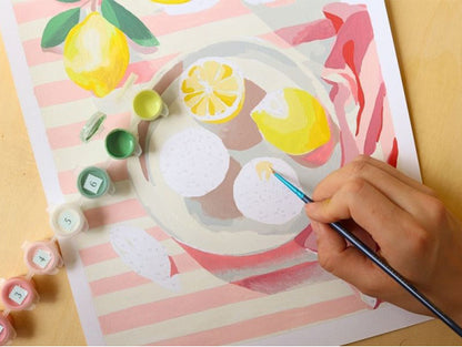 Coffret peinture au numéro - Citrons de Menton - Petit Pinceau