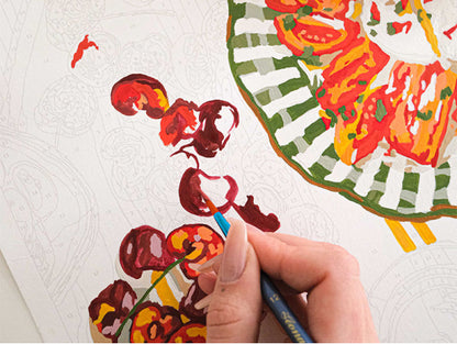 Coffret peinture au numéro - La Dolce Vita par Ananya Bhandari - Petit Pinceau