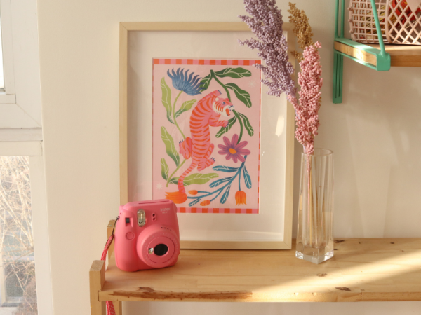 Coffret peinture au numéro - Tigre Fleuri par Limistic - Petit Pinceau
