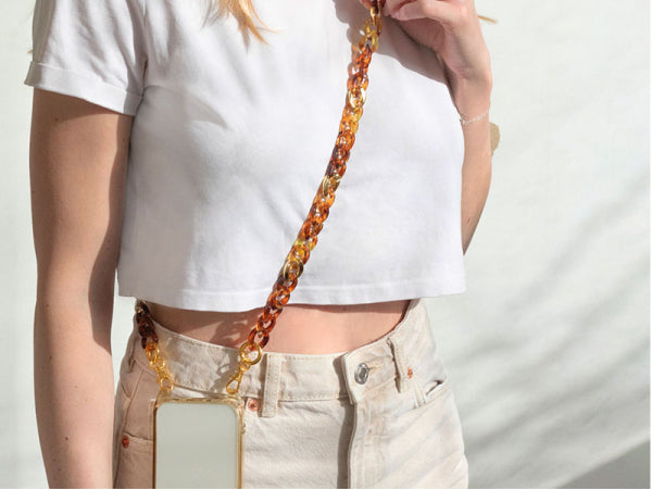 Kit DIY Bijou de téléphone - Maillons Ambre et dorés