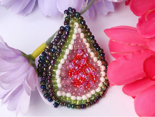 Kit DIY Mercerie - Mes broches Fruity en broderie Luneville